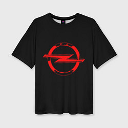 Футболка оверсайз женская Opel red logo, цвет: 3D-принт