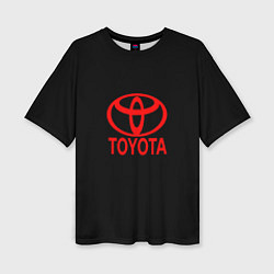 Футболка оверсайз женская Toyota red logo, цвет: 3D-принт