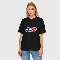 Футболка оверсайз женская NBA logo tnt, цвет: 3D-принт — фото 2