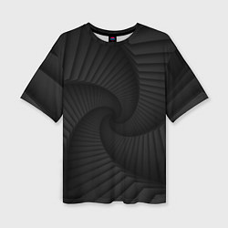 Женская футболка оверсайз Геометрическая темная иллюзия
