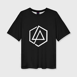 Футболка оверсайз женская Linkin park logo white, цвет: 3D-принт