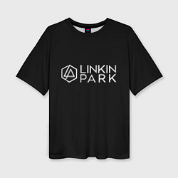 Женская футболка оверсайз Linkin parrk logo chester