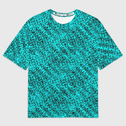 Женская футболка оверсайз Кристальный голубой текстура