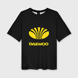 Футболка оверсайз женская Daewoo logo yellow, цвет: 3D-принт