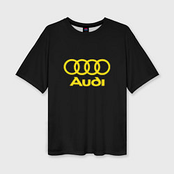 Футболка оверсайз женская Audi logo yellow, цвет: 3D-принт