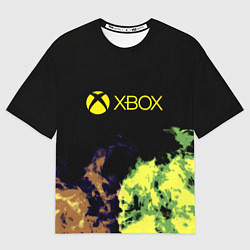 Женская футболка оверсайз Xbox game flame
