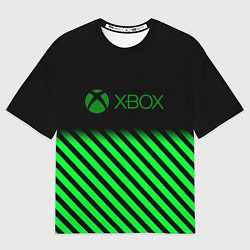 Женская футболка оверсайз Xbox line green