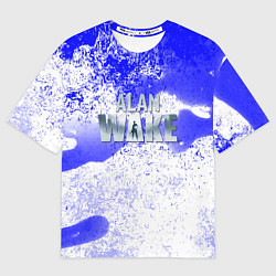 Женская футболка оверсайз Alan wake всплеск красок