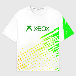Женская футболка оверсайз Xbox краски текстура геймер