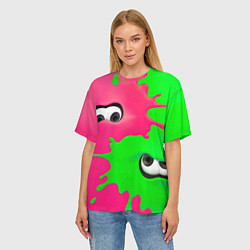 Футболка оверсайз женская Глаза монстров, цвет: 3D-принт — фото 2