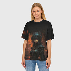 Футболка оверсайз женская Кибернетическая хозяйка подземелья, цвет: 3D-принт — фото 2