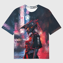 Футболка оверсайз женская Девушка-киборг спартиатка, цвет: 3D-принт