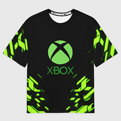 Женская футболка оверсайз Xbox кислотные плиты