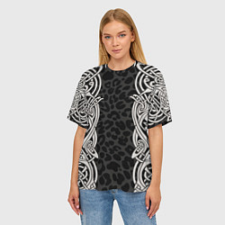 Футболка оверсайз женская Скандинавский кельтский узор, цвет: 3D-принт — фото 2