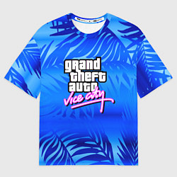 Женская футболка оверсайз GTA vice city тропики