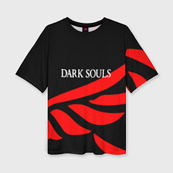 Женская футболка оверсайз Dark souls game wings