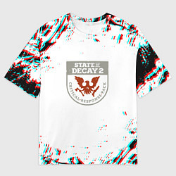 Женская футболка оверсайз State of decay краски