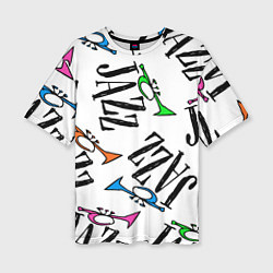 Женская футболка оверсайз Just jazz in color