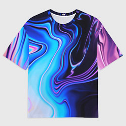 Женская футболка оверсайз Abrupt neon colors
