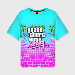 Футболка оверсайз женская Vice city tropic collection, цвет: 3D-принт