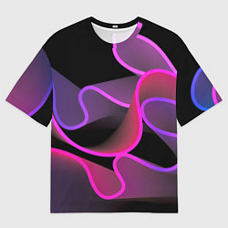 Женская футболка оверсайз Линейная геометрия