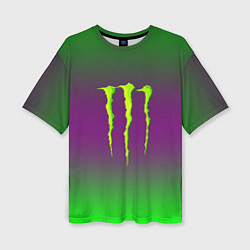 Футболка оверсайз женская Monster energy gradient, цвет: 3D-принт