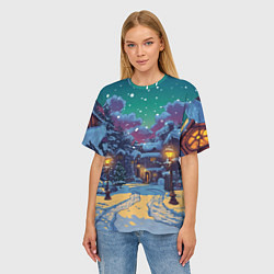 Футболка оверсайз женская Глубокая зимняя ночь перед рождеством, цвет: 3D-принт — фото 2
