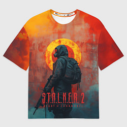 Футболка оверсайз женская Stalker 2 poster art, цвет: 3D-принт