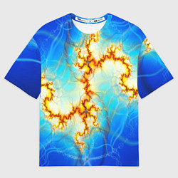 Женская футболка оверсайз Абстрактные молнии узоры