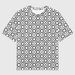 Женская футболка оверсайз Удачный клевер