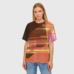 Футболка оверсайз женская Оттенки заката, цвет: 3D-принт — фото 2