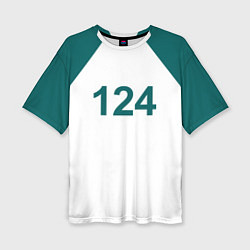 Футболка оверсайз женская Игра в кальмара 124, цвет: 3D-принт