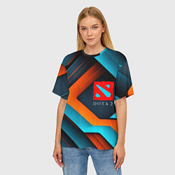 Футболка оверсайз женская Dota 2 абстракция из линий, цвет: 3D-принт — фото 2