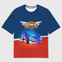 Футболка оверсайз женская Hedgehog - Sonic racing team, цвет: 3D-принт