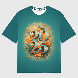 Футболка оверсайз женская Мандариновый 2025, цвет: 3D-принт