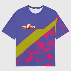 Футболка оверсайз женская Counter strike camo line, цвет: 3D-принт