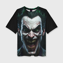 Женская футболка оверсайз Джокер - лицо