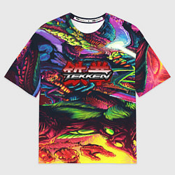 Женская футболка оверсайз Tekken hyper monster steel