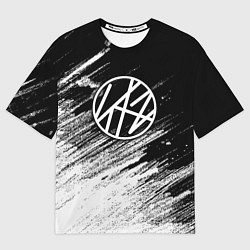 Женская футболка оверсайз Stray kids - черно-белый