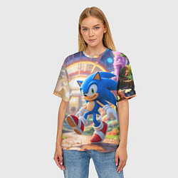 Футболка оверсайз женская Sonic фантастический мир, цвет: 3D-принт — фото 2