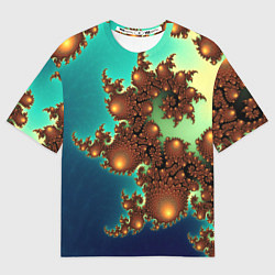 Женская футболка оверсайз Психоделика абстракция