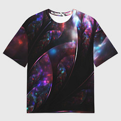 Женская футболка оверсайз Неоновая психоделика абстракция