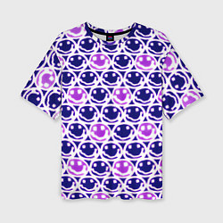 Женская футболка оверсайз Nirvana neon smile