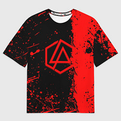 Футболка оверсайз женская Linkin park краски всплеск текстура, цвет: 3D-принт