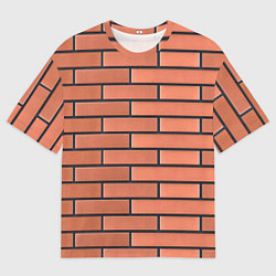Женская футболка оверсайз Кирпичная кладка строителя от Бога
