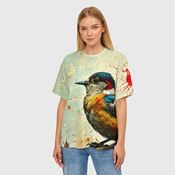 Футболка оверсайз женская Кукушка, цвет: 3D-принт — фото 2