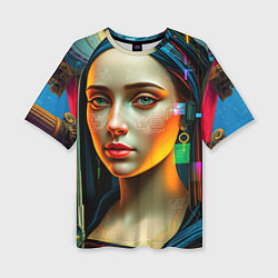 Футболка оверсайз женская Цифровая классика, цвет: 3D-принт