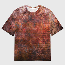 Женская футболка оверсайз Абстракция - rusty wall
