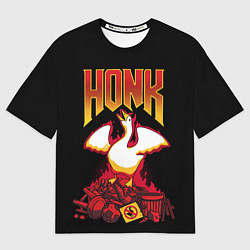 Футболка оверсайз женская Goose - honk, цвет: 3D-принт