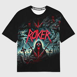 Женская футболка оверсайз Roker - blood in the ground